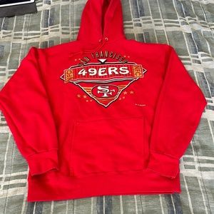 Men’s Vintage 1993  Home Team San Francisco 49ers Hoodie Sweatshirt sz M Red